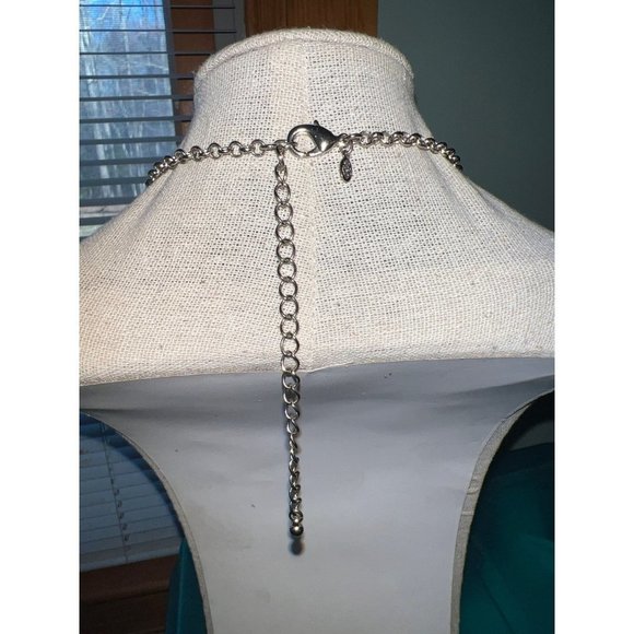 Premier Designs Sparkling Orange & Amber Necklace -- 16" - Picture 2 of 9